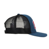 New Customized Blue Texture Mesh Trucker Cap Embroidery Patch Summer Outdoor Baseball Hat