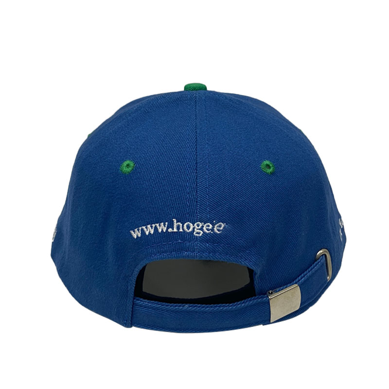 Custom Embroidery Blue 6 Panel Baseball Caps Outdoor Sports Golf Club Unisex Hats