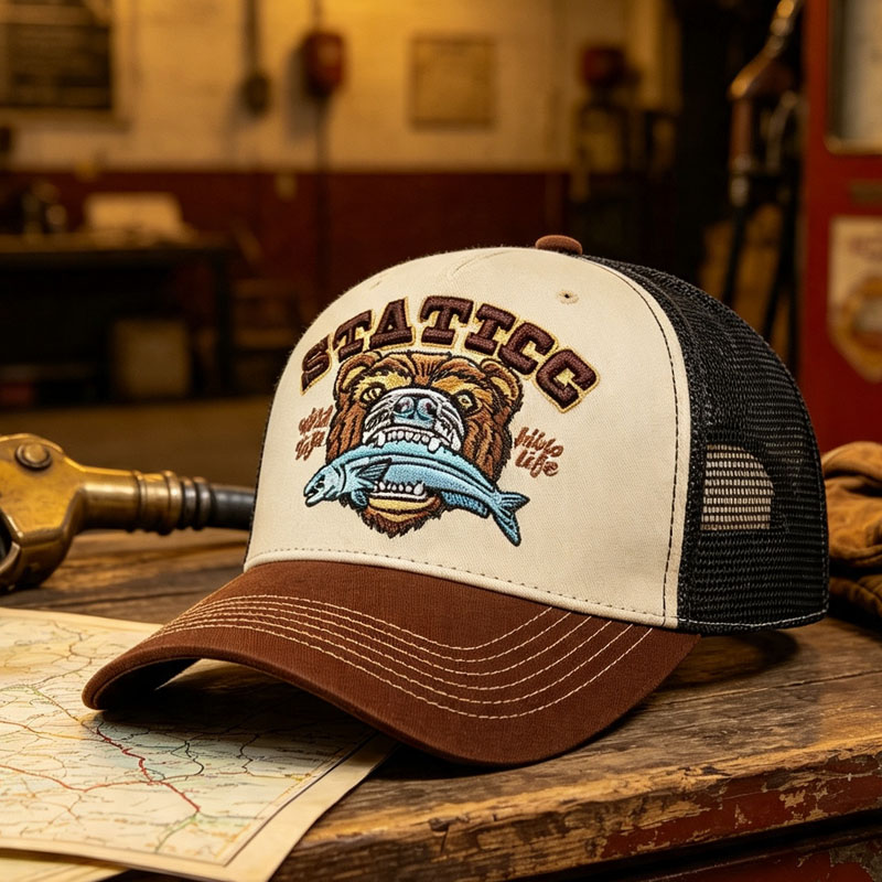Custom Fashion Embroidery Classic Mesh Trucker Cap Summer Outdoor Fishing Baseball Caps