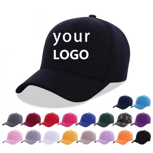 Cheap Factory Custom Logo Blank Baseball Cap Simple Multi Color Outdoor Casual Curve Brim Hat