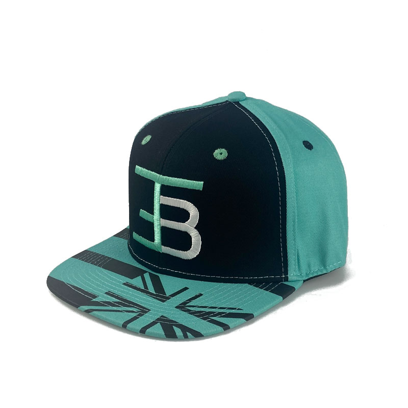 Factory Custom Logo Green 6 Panel Snapback Cap Wholesale Embroidery Printed Fashion Hip Hop Hat
