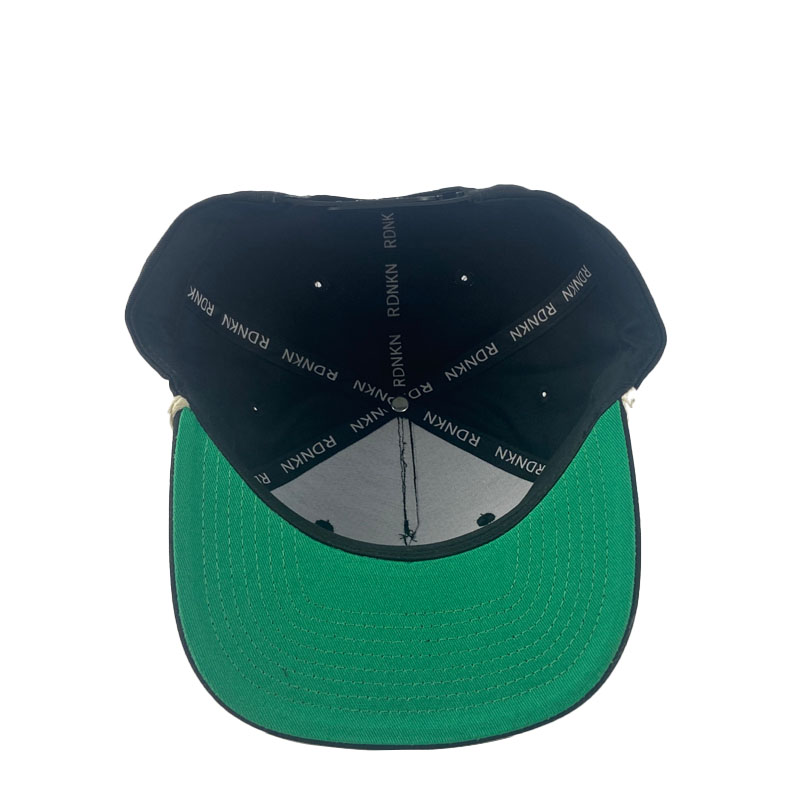 Wholesale Price Black 5 Panel Rope Snapback Cap Fashion American Style Hat for Sport Leisure
