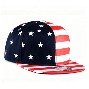 Fashion Stripe Star Contrast Color Snapback Cap Custom Logo Black Acrylic Flat Brim Baseball Hat