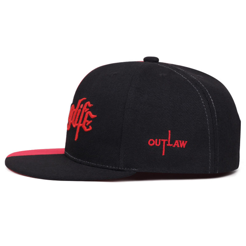 Custom New Embroidery Letter Two Color Snapback Cap Stylish Street Hip Hop Sports Hat