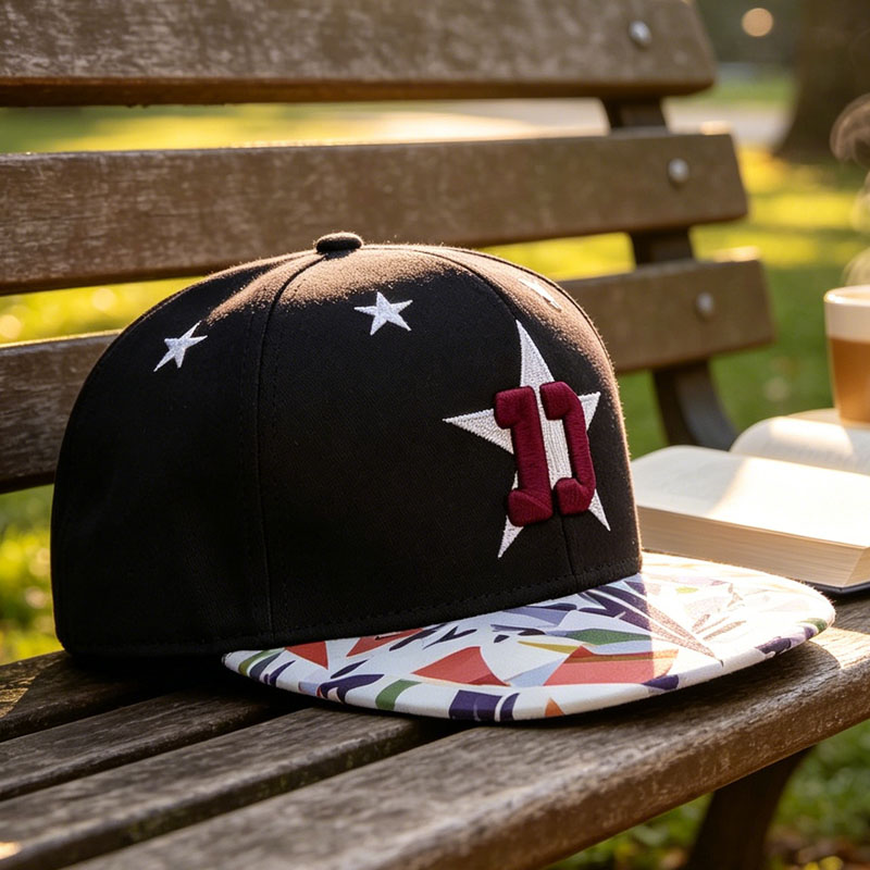 Custom Printing Logo 6 Panel Plain Snapback Cap Stylish Trendy Classic Simple Flat Brim Hat
