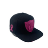 Wholesale Low Price 6 Panel Black Snapback Cap Factory Custom Embroidery Flat Brim Hat