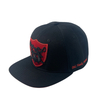 High Quality Black Embroidery Snapback Cap Custom Logo Fashion Trend Hip Hop Hat