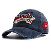 Custom Embroidery Patch Unisex Wash Baseball Cap Casual Sport Fashion Trendy Denim Hat