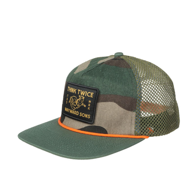 Custom Logo 5 Panel Camouflage Trucker Cap Mesh Breathable Fashion Outdoor Snapback Hat