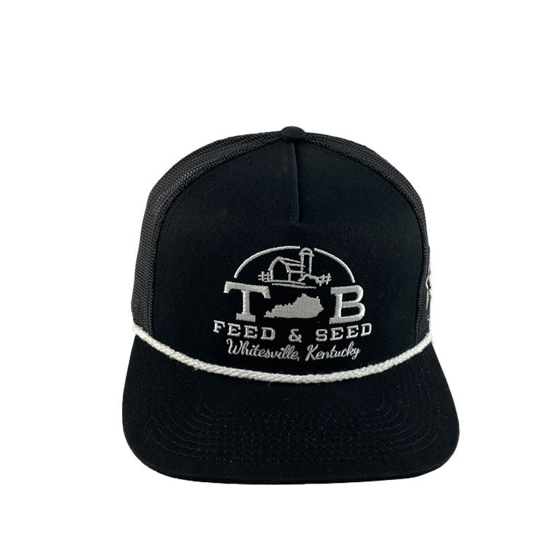 Custom 5 Panel Embroidery Rope Mesh Trucker Hat High Quality Summer Breathable Snapback Cap