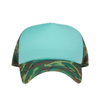 New Custom Green Camouflage Mesh Trucker Cap Comfortable Breathable Leisure Sport Baseball Caps 5 Panel Foam Trucker Hat
