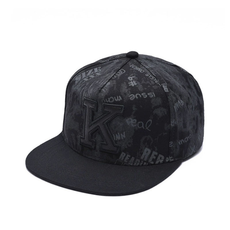 Factory Wholesale Doodle Printed Embroidery Snapback Cap Custom Outdoor Flat Brim Baseball Hat