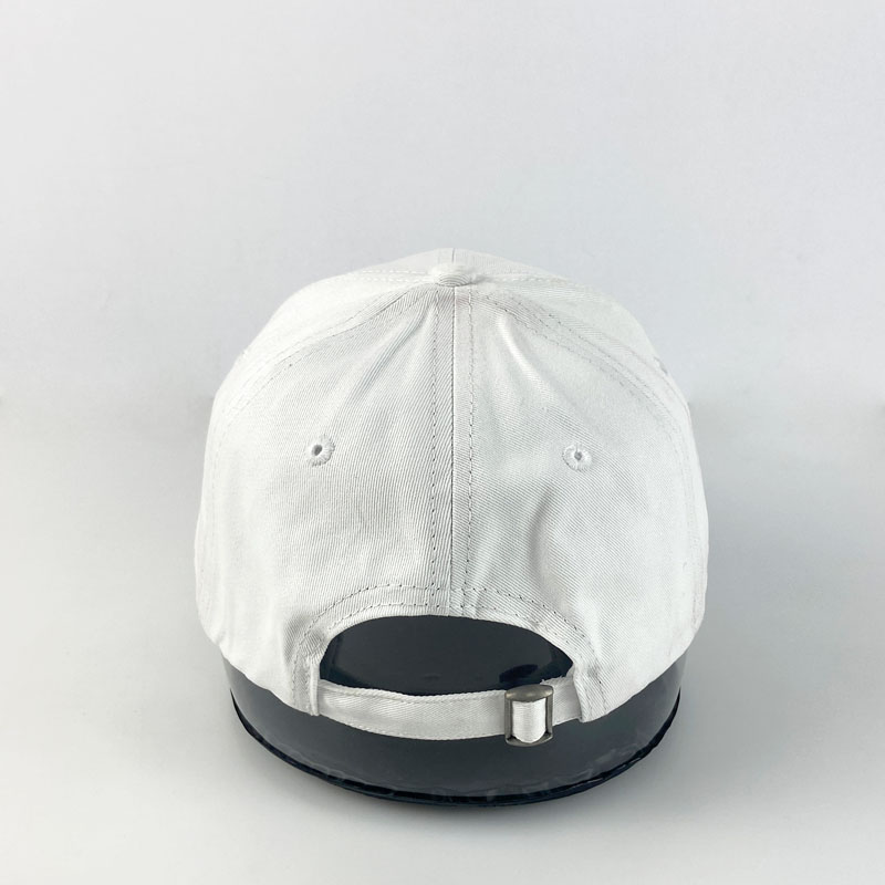 Popular White Embroidery Letter 6 Panel Baseball Cap Custom Color Casual Travel Golf Hat