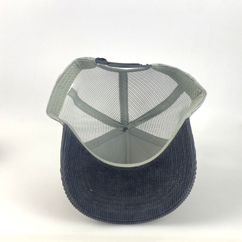 Wholesale 5 Panel Mesh Trucker Cap Custom Embroidery Corduroy Fashion Sports Baseball Caps