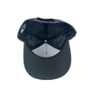 High Quality OEM Blue 5 Panel Rubber Snapback Cap Custom Fashion Breathable Cotton Baseball Hat for Adult