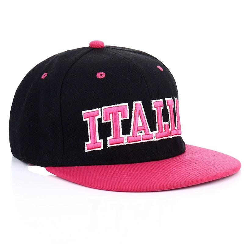 Factory Wholesale Fashion Embroidery Snapback Hat Trend Hip Hop Two Color Flat Brim Cap