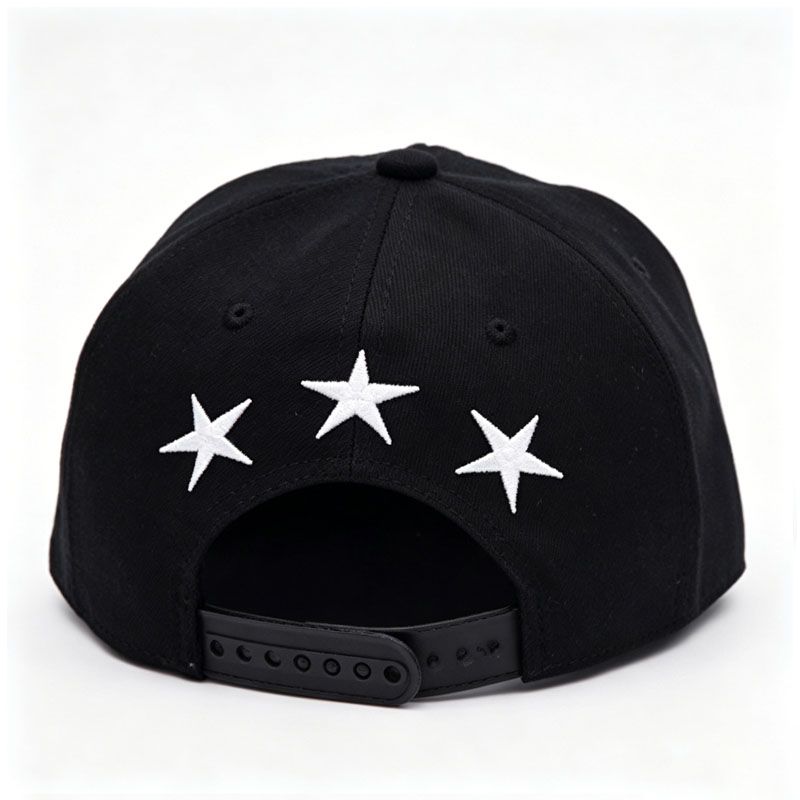 Wholesale Fashion Acrylic Snapback Hat Custom Embroidery Star Simple Plain Men Flat Brim Cap