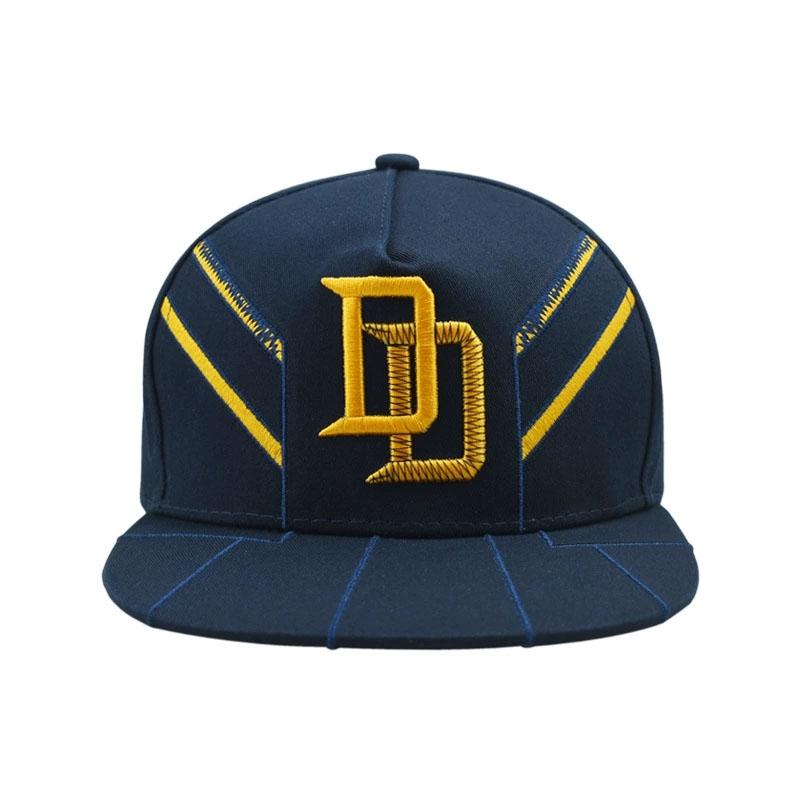 Custom 5 Panel Letter Embroidery Snapback Cap Unisex Personality Hip Hop Street Flat Brim Hat
