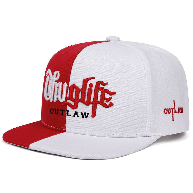 Custom New Embroidery Letter Two Color Snapback Cap Stylish Street Hip Hop Sports Hat