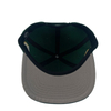 Factory Price Green 5 Panel Unstructured Snapback Cap Custom Embroidery Fashion Fitted Flat Brim Hat