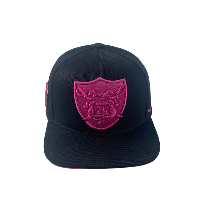 Wholesale Low Price 6 Panel Black Snapback Cap Factory Custom Embroidery Flat Brim Hat