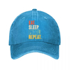 Custom Printing Wash Black Cotton Baseball Cap Structured Colorful Outdoor Sports Golf Hat