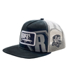 Custom New Embroidery 5 Panel Mesh Trucker Cap Fashion Leisure Sports Flat Brim Snapback Hat