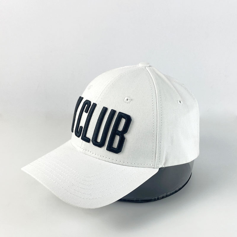 Popular White Embroidery Letter 6 Panel Baseball Cap Custom Color Casual Travel Golf Hat