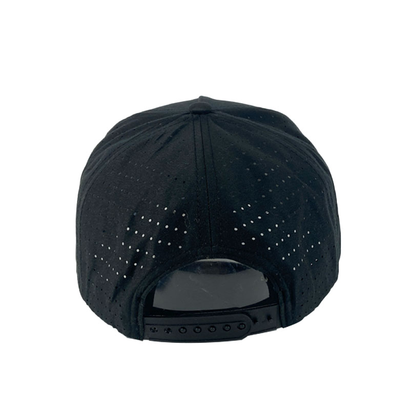 High Quality OEM Blue 5 Panel Rubber Snapback Cap Custom Fashion Breathable Cotton Baseball Hat for Adult