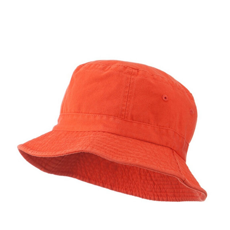 Promotional Red Blank Cotton Bucket Hat Adults Outdoor Fishing Hats Women Beach Travel Cap