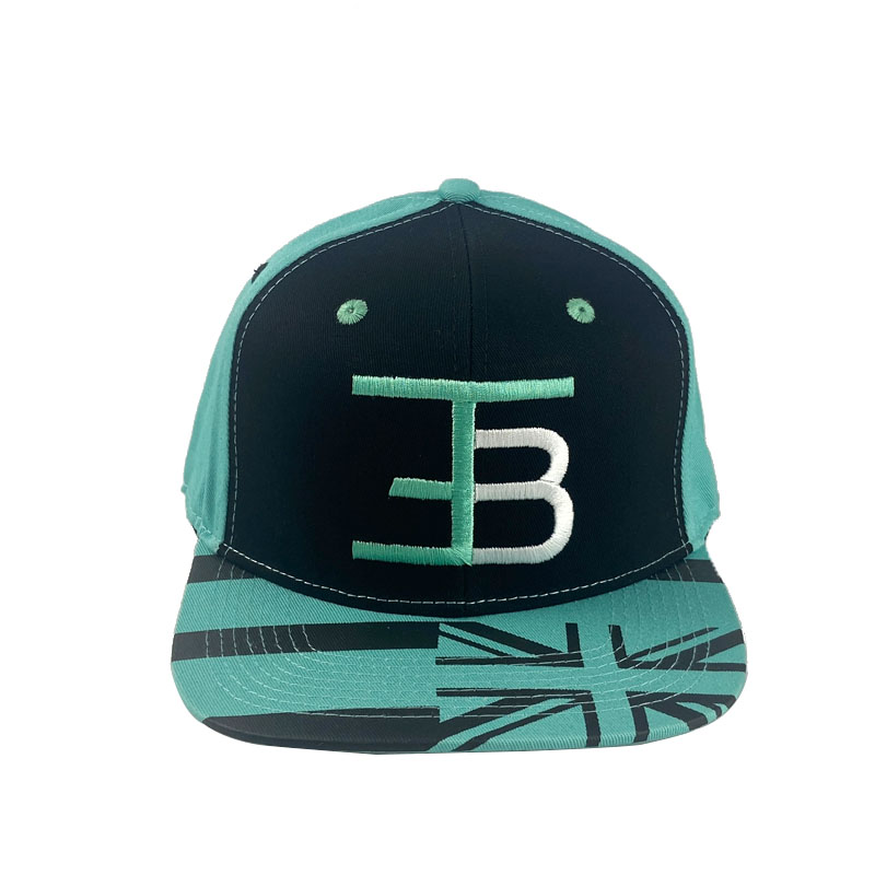Factory Custom Logo Green 6 Panel Snapback Cap Wholesale Embroidery Printed Fashion Hip Hop Hat