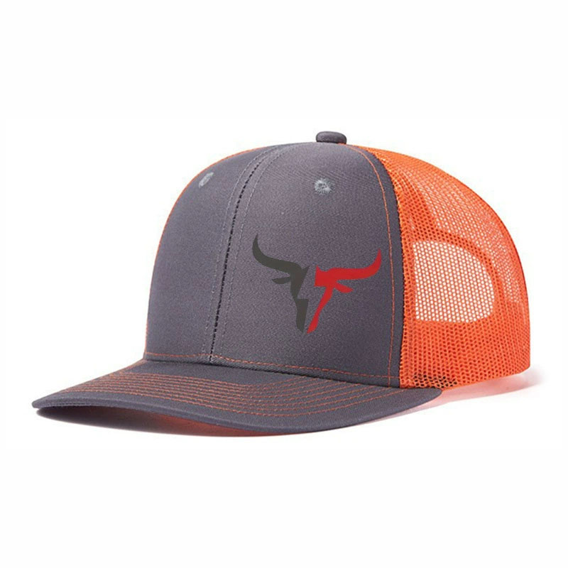 Custom Fashion Simple Designed Mesh Trucker Cap Two Color Curved Brim Fishing Hat