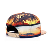 Wholesale Coconut Tree Printed Snapback Cap Custom Logo Summer Seaside Vintage Flat Brim Hat