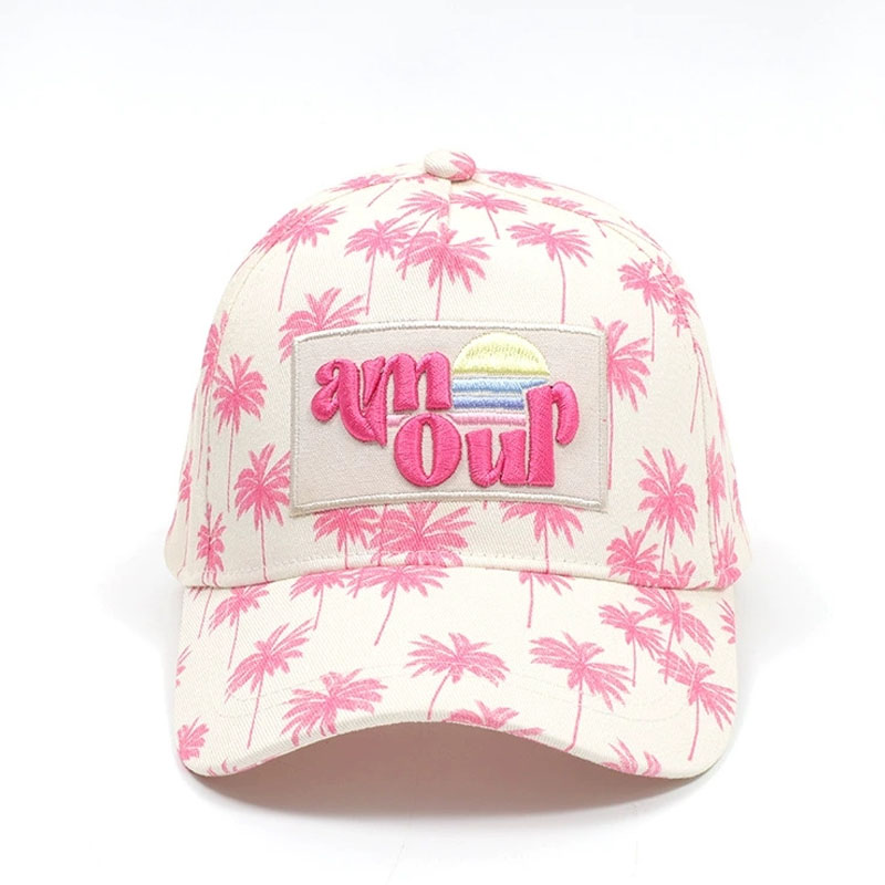 Stylish Contrast Color 3D Embroidered Baseball Cap Custom Logo 5 Panel Unisex Running Sports Hat