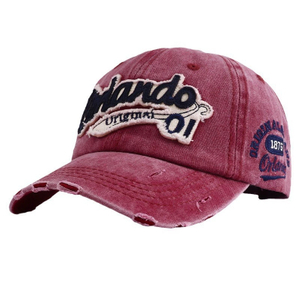 Custom Embroidery Patch Unisex Wash Baseball Cap Casual Sport Fashion Trendy Denim Hat