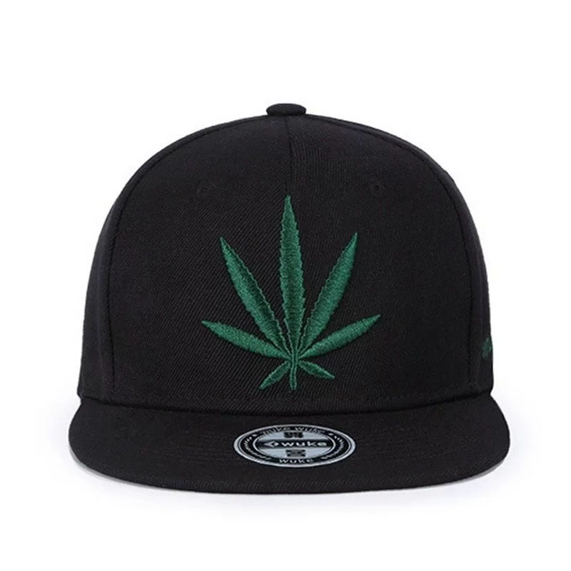 Custom 3D Embroidered Plant Leisure Snapback Cap Trendy Hip Hop Sports Flat Brim Hat Cap
