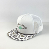 Wholesale 5 Panel Embroidery Mesh Trucker Cap Custom Logo Camouflage Snapback Hat Outdoor Sports Flat Brim Hats