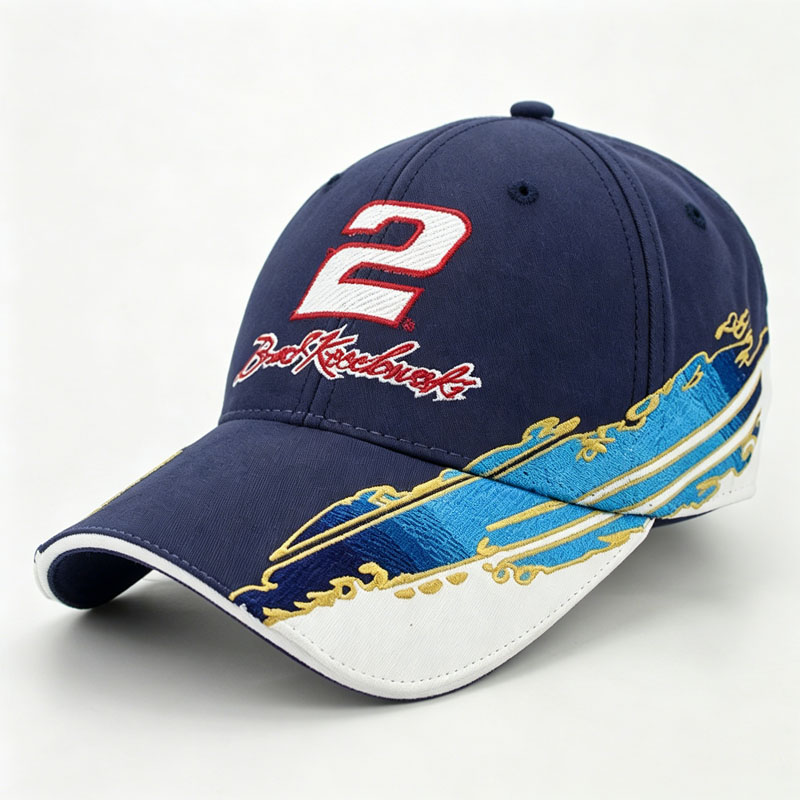 Premium 3D Embroidery Cotton Baseball Cap Custom Logo Men Outdoor Sports Racing Hat