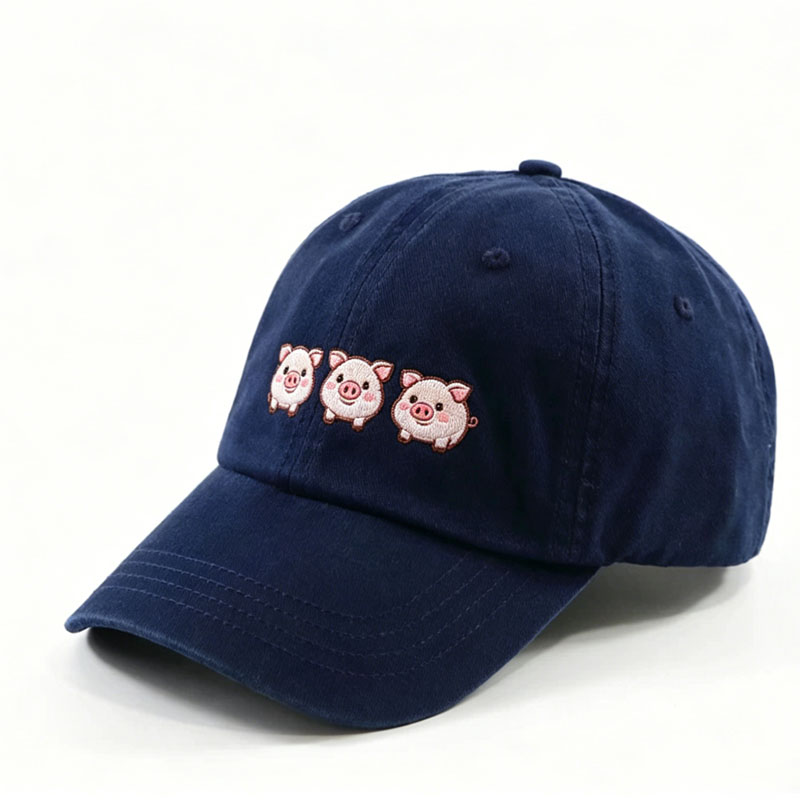 Fashion Cotton Golf Baseball Cap Custom Animal Embroidery Unisex Adjustable Outdoor Hat