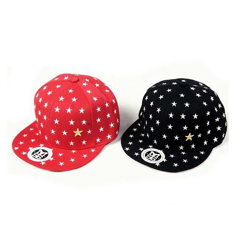 Wholesale Custom Wool 6 Panel Snapback Hat Star Embroidery Fashion Hip Hop Sun Cap