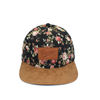 Custom Fashion Floral Patterns Snapback Cap New Leather Patch Women Lovely Hat
